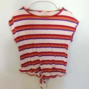 Rainbow Knit Crop Top